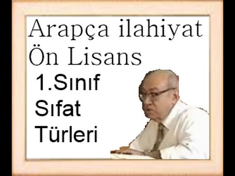 Arapça Ilahiyat önlisans 1.sınıf 28.ünite Sıfat Türleri