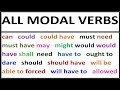 All modal verbs in English. Grammar lessosn with examples for Beginners, Intermediate FULL COURSE