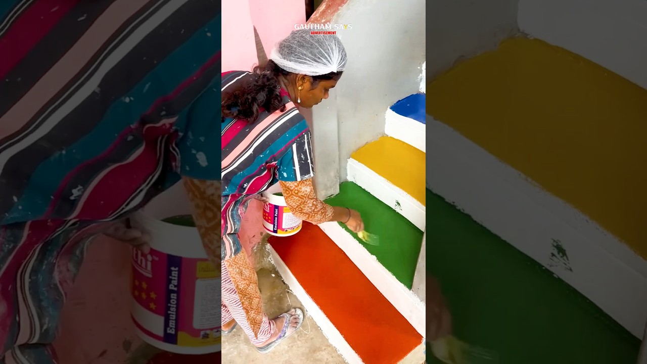 FLOORING PAINT 🎨🔥😇 #shorts #flooringpaint #floorpaint #colorpaint