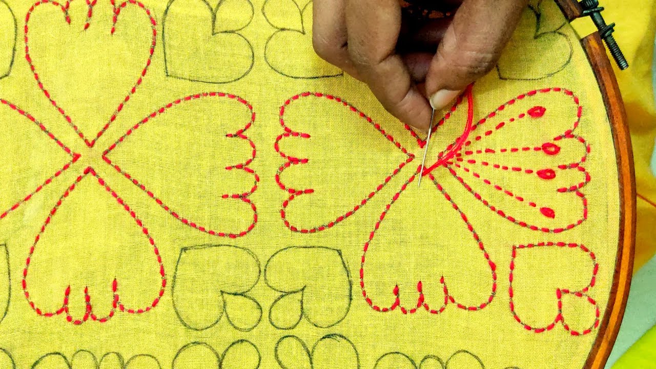 Hand embroidery so nice nakshi kantha design stitch tutorial,Noksi