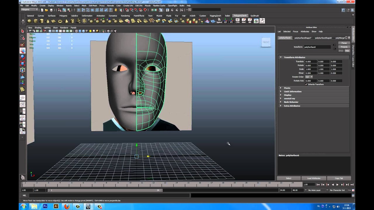 maya head modeling maya head modeling