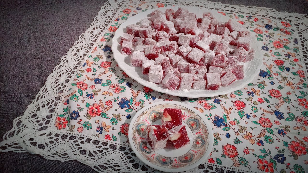 Lokum Turkish Delight Recipe Türkisches Lokum Lokum Tatifi Youtube