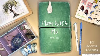 Wk. 16 / Plan With Me / Planner Perfect 6 Month Agenda / Wide Traveler’s Notebook