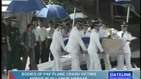 Remains of 8 PAF officials in plane crash arrive