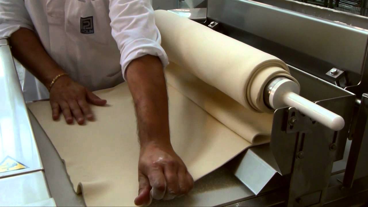 Polin pastry line  www.brookfood.co.uk making 4 row double filled decorated rolls Bakery Equipment