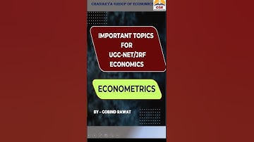 Imp Topics from  Econometrics UGCNET Economics