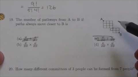 Math 30-2 Permutations and Combinations Review #19