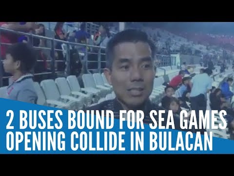 2 buses bound for SEA Games opening collide in Bulacan