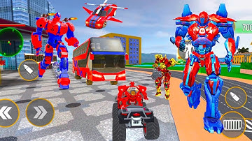 Car vs Space Robot - Army Car Robot Games | OffRoad Robot Bus Transform