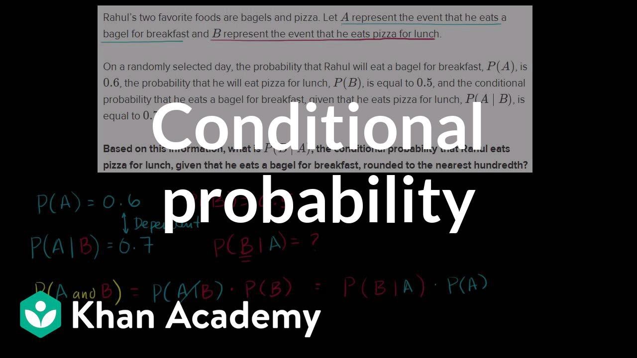 Calculating conditional probability | Probability and Statistics | Khan Academy