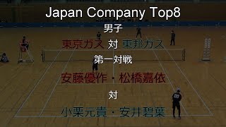 2021年 Japan Company Top8 ソフトテニス 男子 第一対戦 安藤・松橋（東京ガス） 対 小栗・安井（東邦ガス）