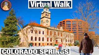 Colorado Springs Downtown Walking Tour  Walking Tours for Treadmill  4K City Walks Virtual Walk