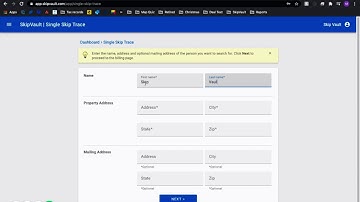 Completing Single Skip Trace