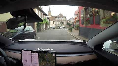 Tesla Model 3 in France 🇫🇷 Route des Vins d