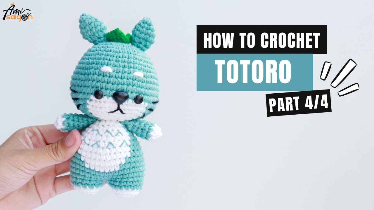 #295 | Totoro Ghibli Amigurumi Free Pattern (4/4) | How To Crochet Amigurumi Character | @AmiSaigon