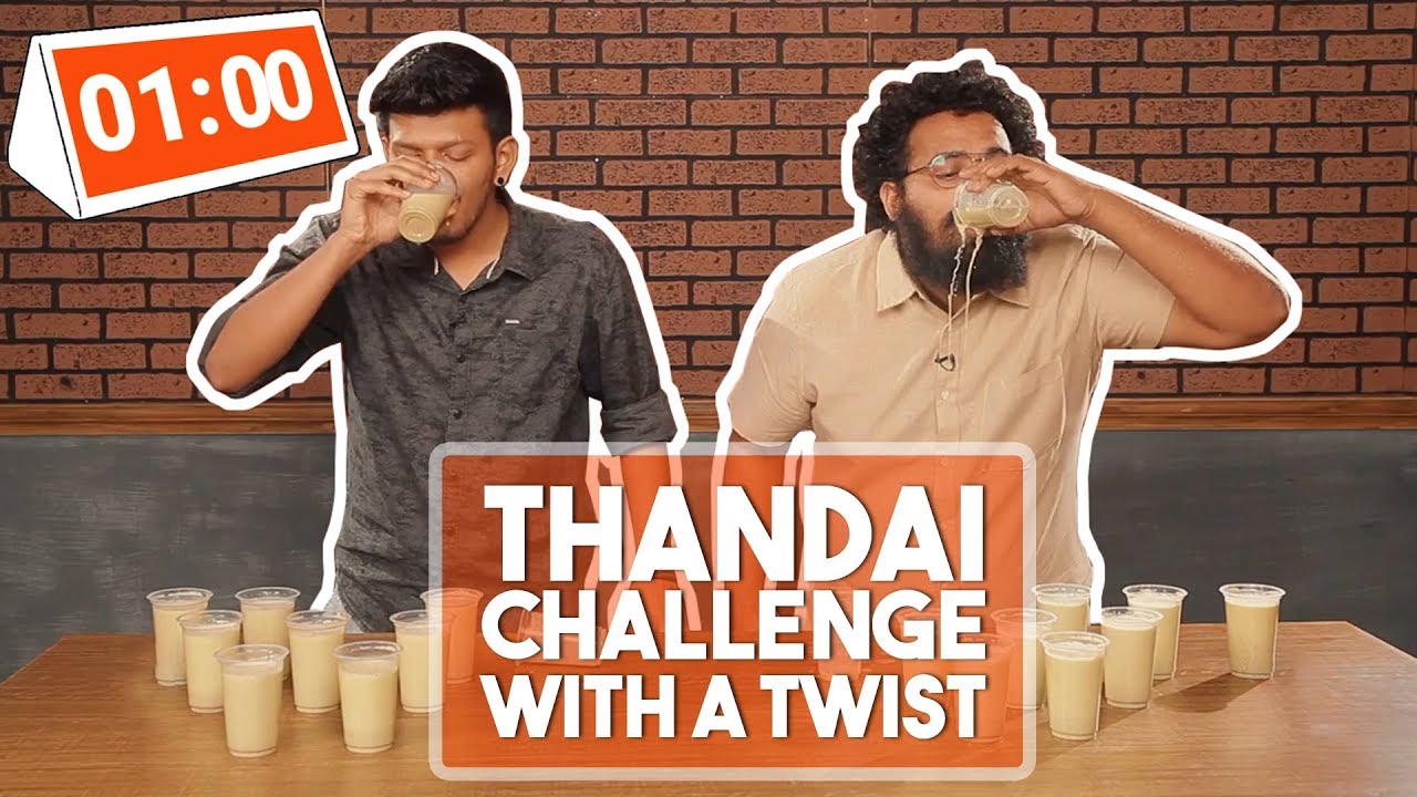 60 Seconds THANDAI Challenge #HoliChallenge | India Food Network