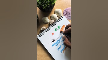 Simple and Easy drawing ideas 💡💯#art #drawing #painting #shortvideo #shorts #sketch #reels #beach