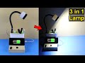 How to Make Table Lamp with 2 USB Charging Port ।  Rechargeable LED Desk Lamp Light with Power Bank