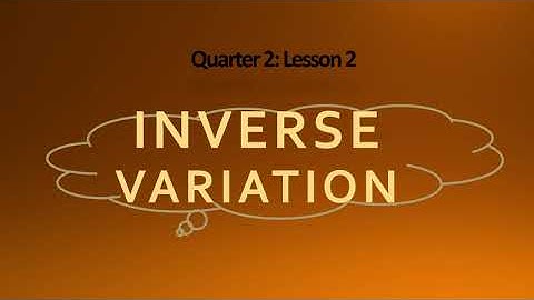 Inverse Variation | Math only please