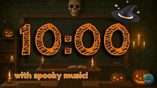 10 Minute Halloween Classroom Countdown Timer with Fun Spooky Music and Special Effects 🎃