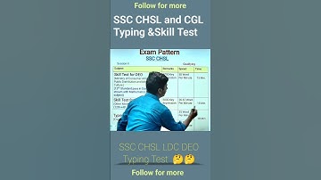 SSC CHSL Typing test details SSC CHSL CGL skill Typing test