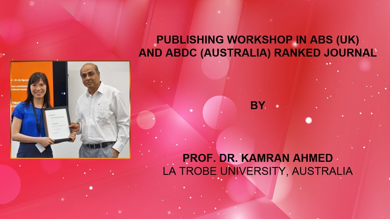 PUBLISHING IN ABS (UK) AND ABDC (AUSTRALIA) RANKED JOURNALS