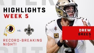 Drew Brees Highlights of His Record-Breaking Night!