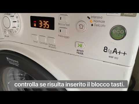 Blocco tasti lavatrice Hotpoint Ariston