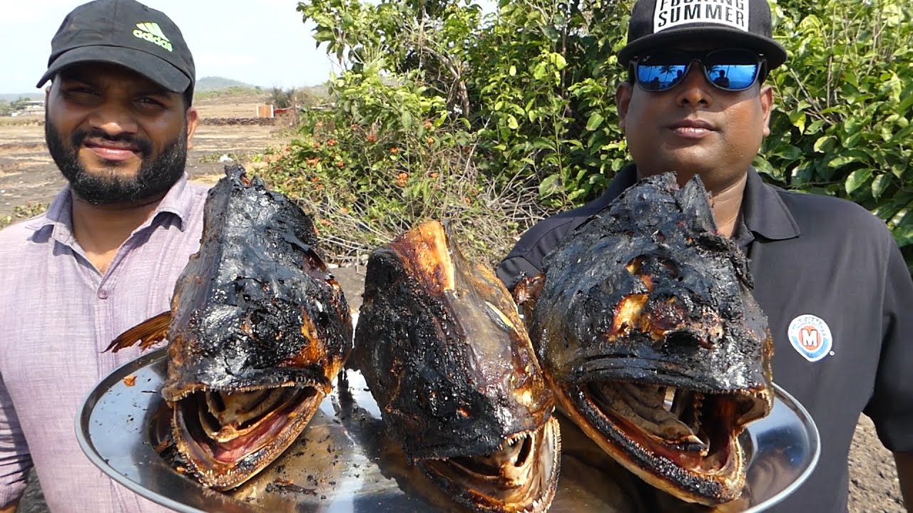 WOW YAMMY TASTY BIG BBQ FISH HEADS | Barbeque Fish Heads street food | STREET FOOD