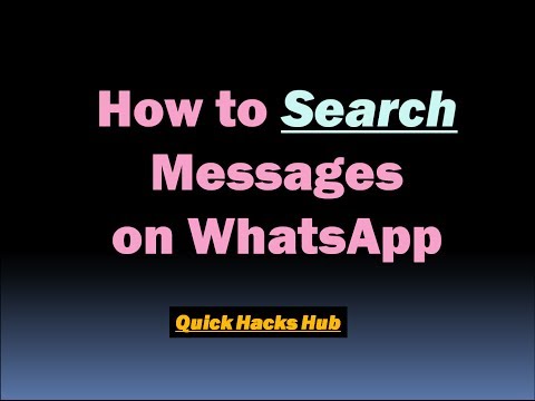 How to search messages on whatsapp (Easiest Trick) [HD]