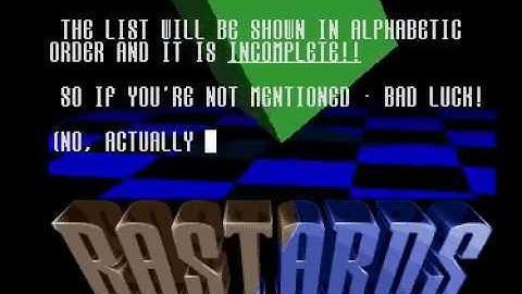 BBS intro by bastards for Amiga