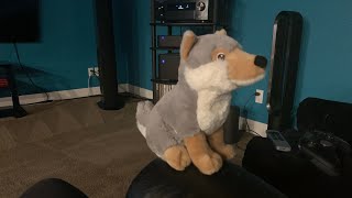 Eco Nation grey wolf 🐺 stuffed animal toy review
