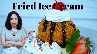 Homemade FRIED ICE CREAM | Fried Ice cream RECIPE with CORNFLAKE CRUST