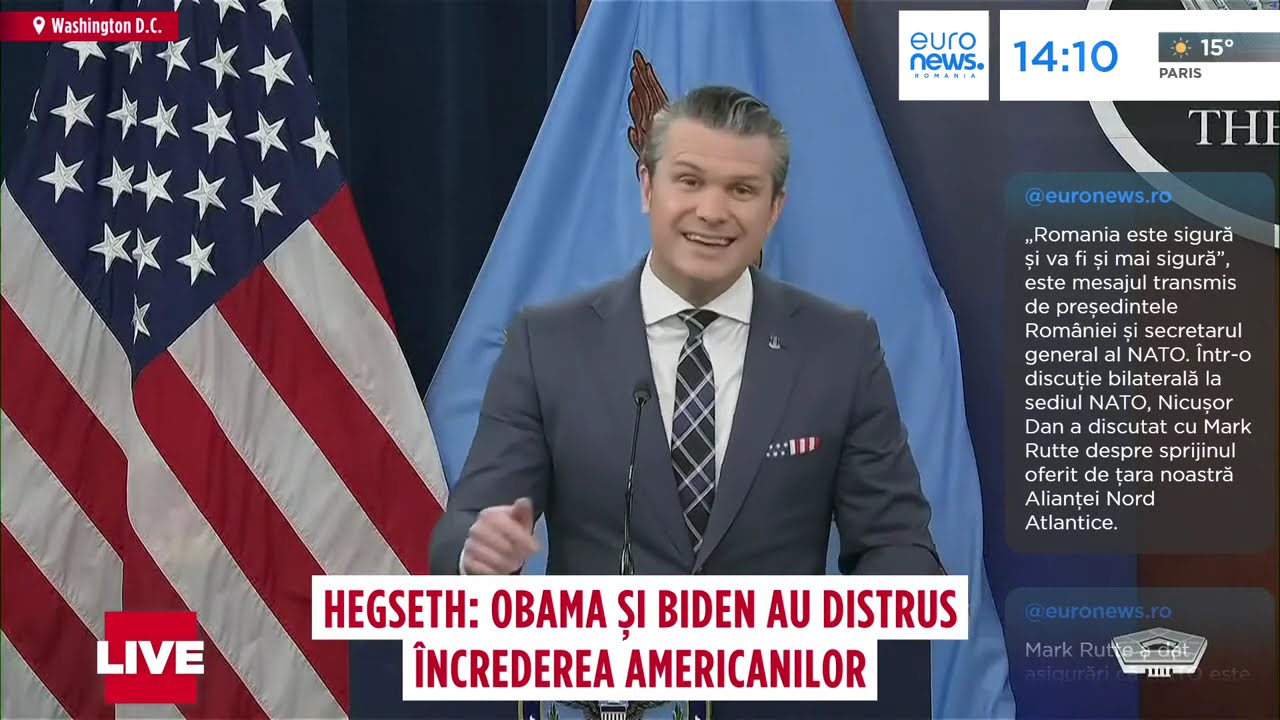 Hegseth: Aliații europeni ar trebui să-i mulțumească lui Trump pentru sprijinul său