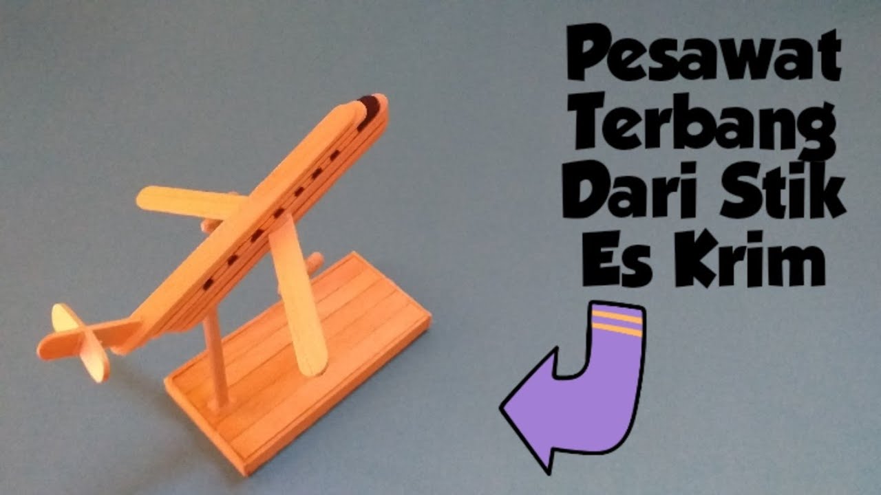 Сделать мини-самолет из палочек для мороженого