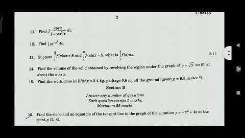 MTS2B02 CALCULUS OF SINGLE VARIABLE -1
