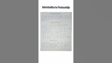 Introduction to Partnership Class 12th Accountancy chapter 1 notes #commerce #class12 #important