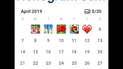 Nonogram daily challenge 1-5 April 2019