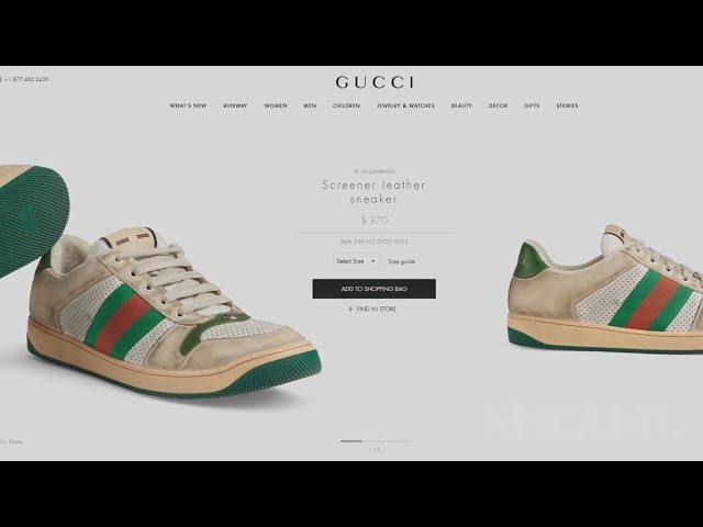 gucci dirty sneakers price