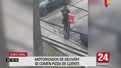San Isidro: motorizados de delivery se comen pizza de cliente