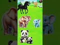 🐴🐘🐼 Animal Family Time #viralvideo​#shortsfeed #cartoonshot 💫