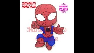Increible Hombre Araña paso a paso - Craft DIY manualidad en foamy/goma eva/microporoso