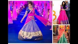 New trend - kanchipuram silk and banaras lehengas traditional bridal
outfit every bride's favourite.