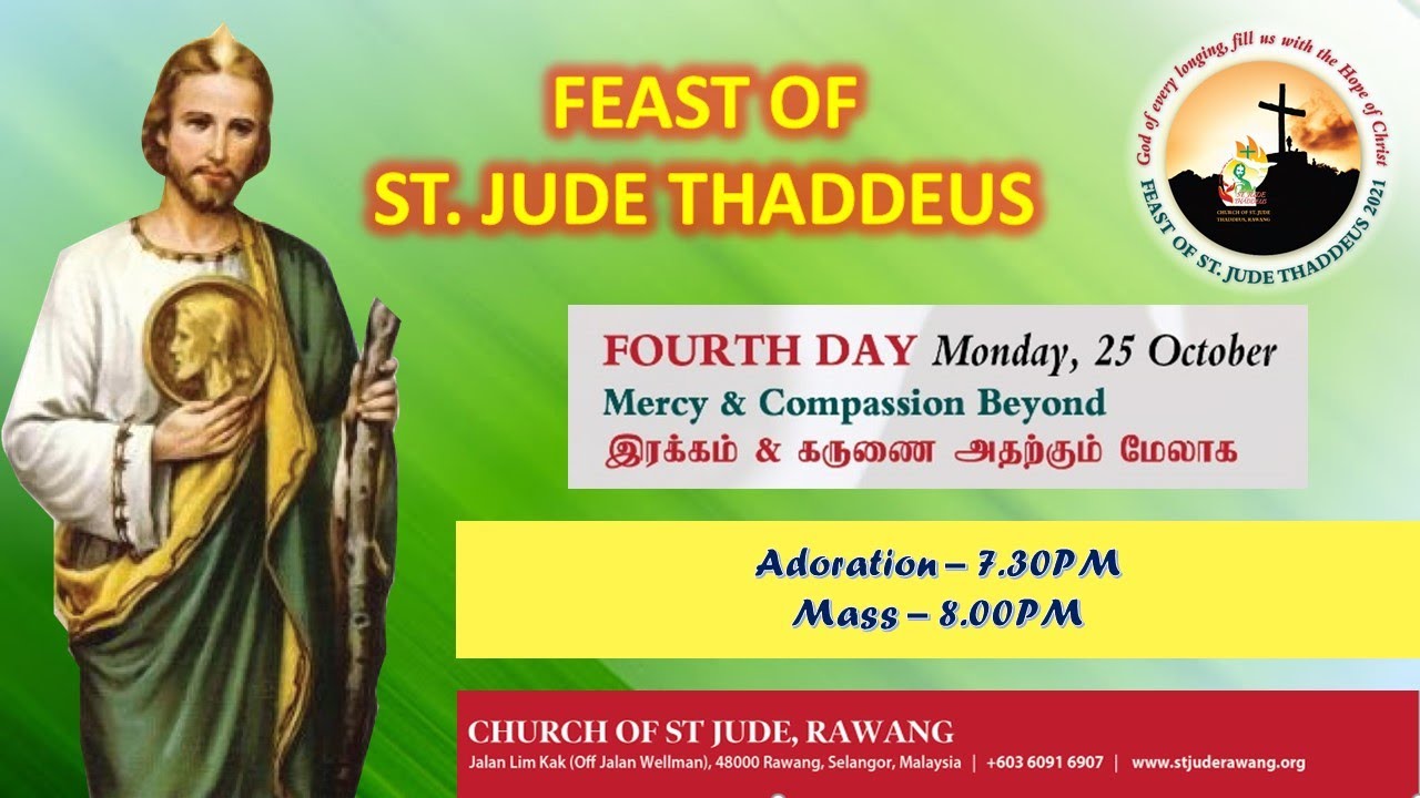 Feast Of St Jude Thaddeus Rawang 2021 Day 4 YouTube