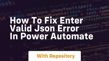 how to fix enter valid json error in power automate