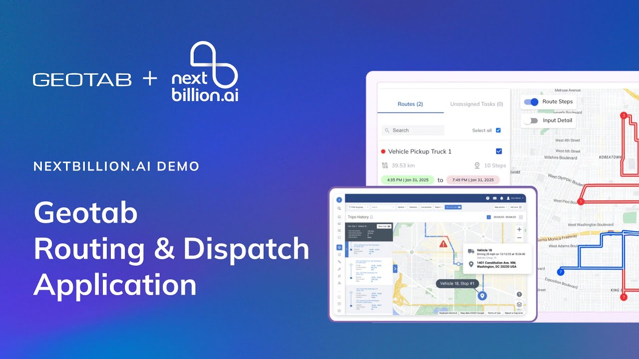 Geotab Routing & Dispatch Application | NextBillion.ai #geotab