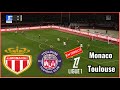 Match AS Monaco vs Toulouse en direct LIGUE 1 aujourd'hu Match Simulation football Gameplay PC