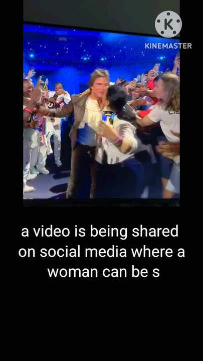 Tom cruise kissed by a random woman at Olympic closing ceremony - YouTube