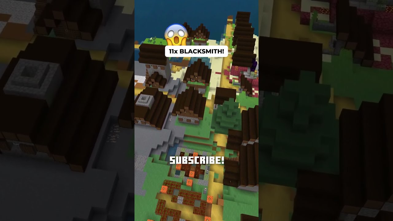 11 Blacksmith Village Minecraft Bedrock God Seed Shorts