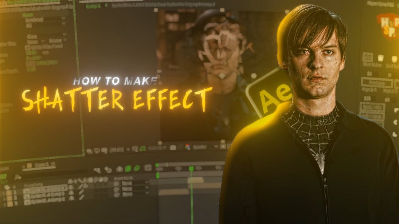 Shatter effect Tutorial | Glass breaking transition - After effects ...